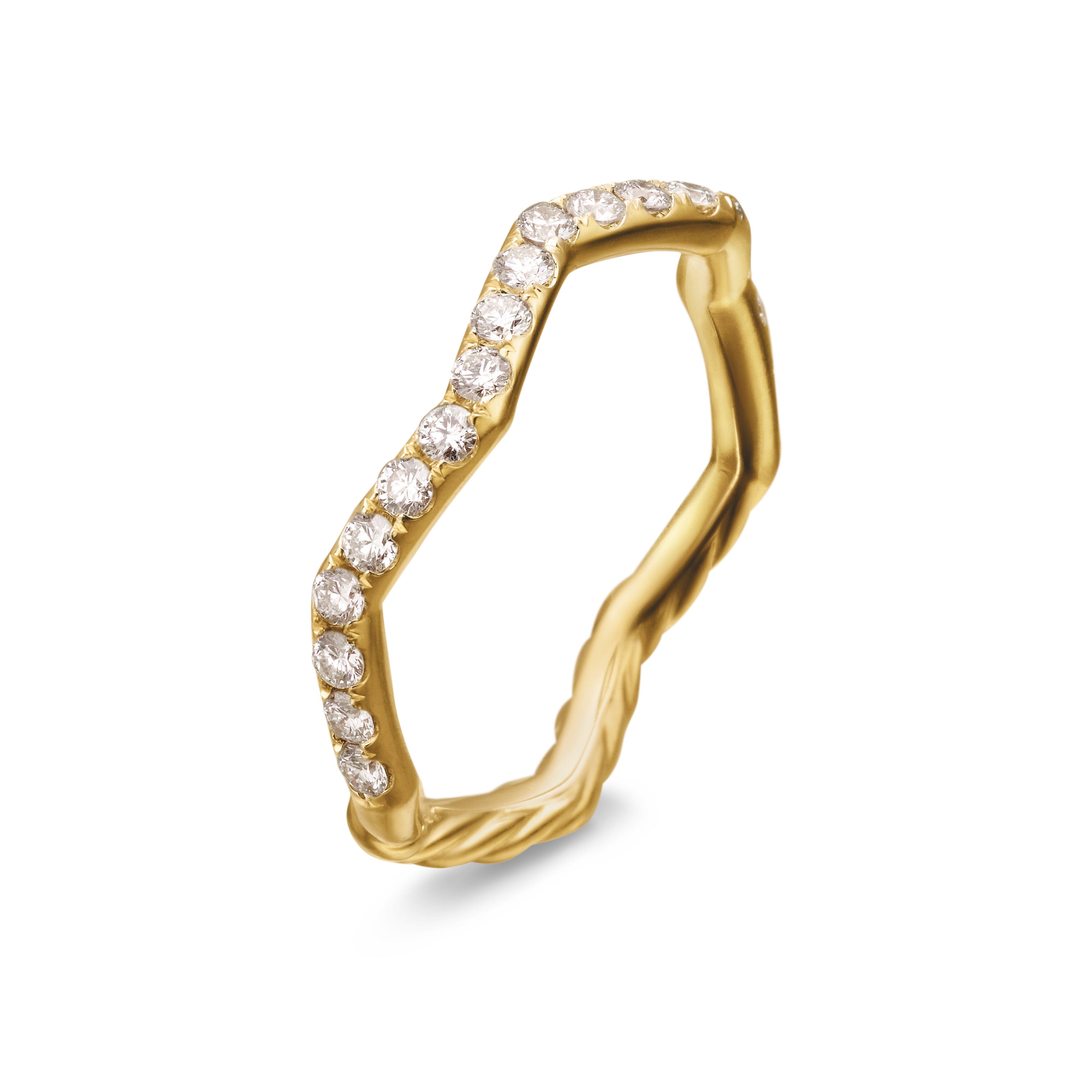 David Yurman Zig Zag Collection Ring in 18K Yellow Gold