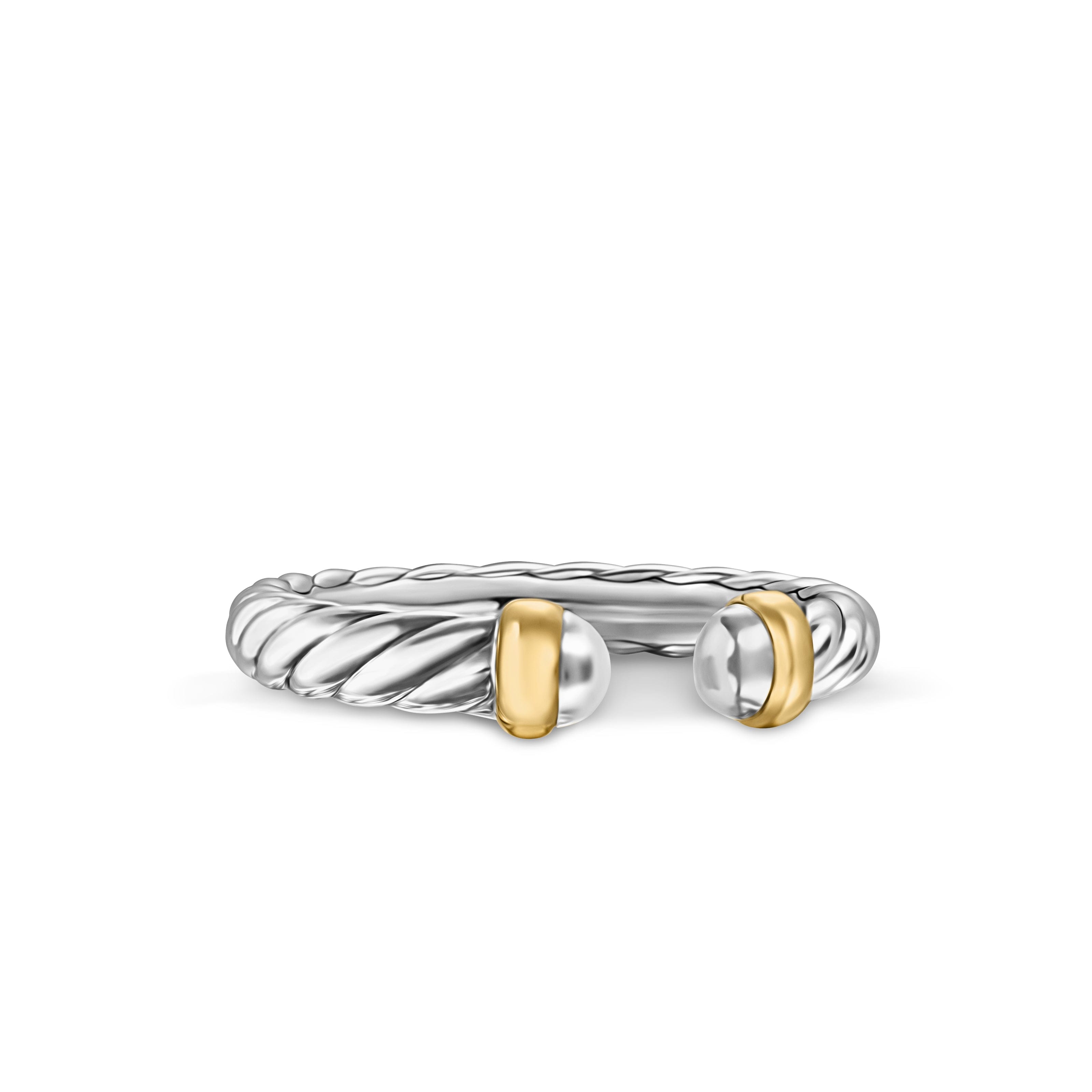 David Yurman Cable Collectibles® Collection Ring in Sterling Silver and 14k Gold