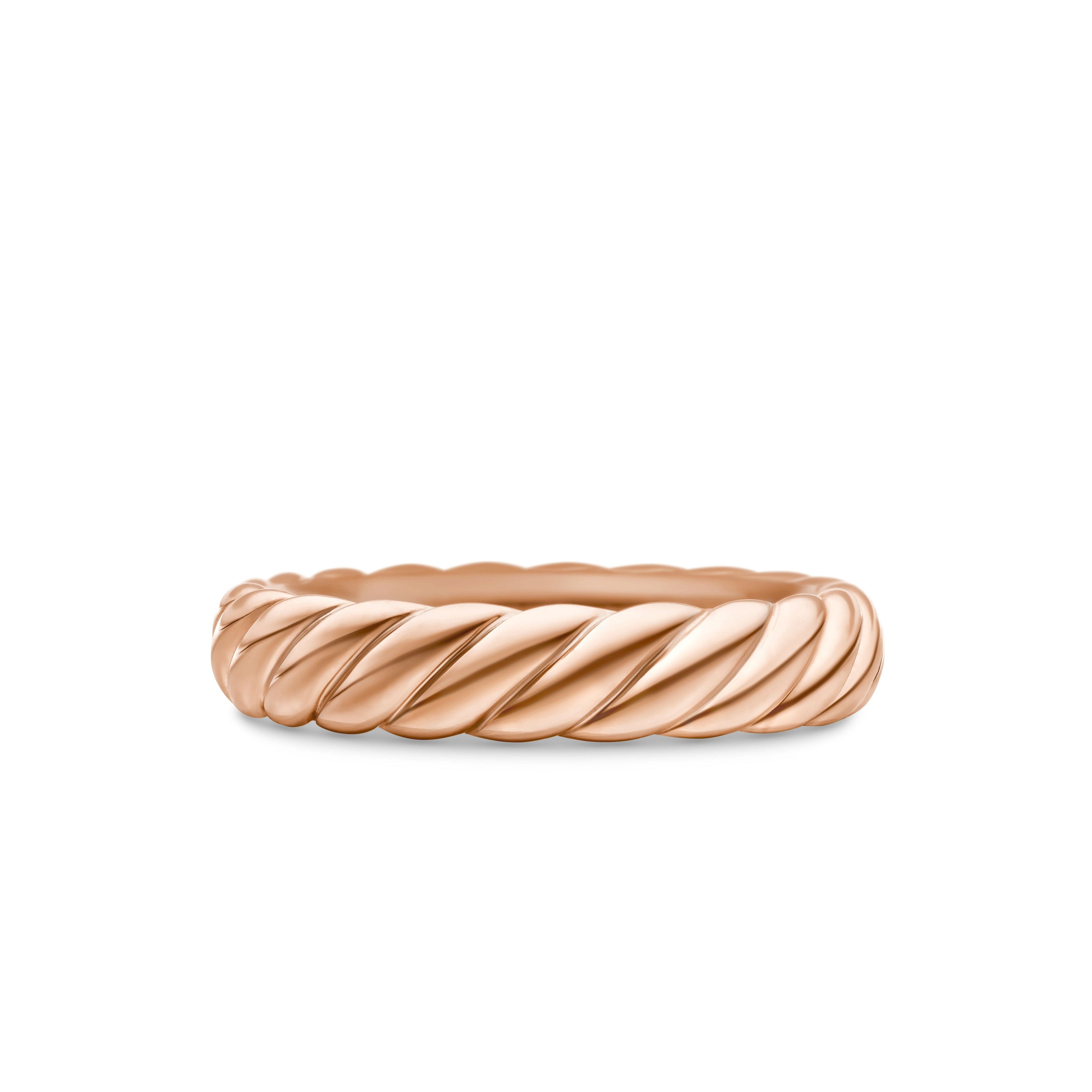 David Yurman Sculpted Cable Collection Ring in 18K Rose Gold