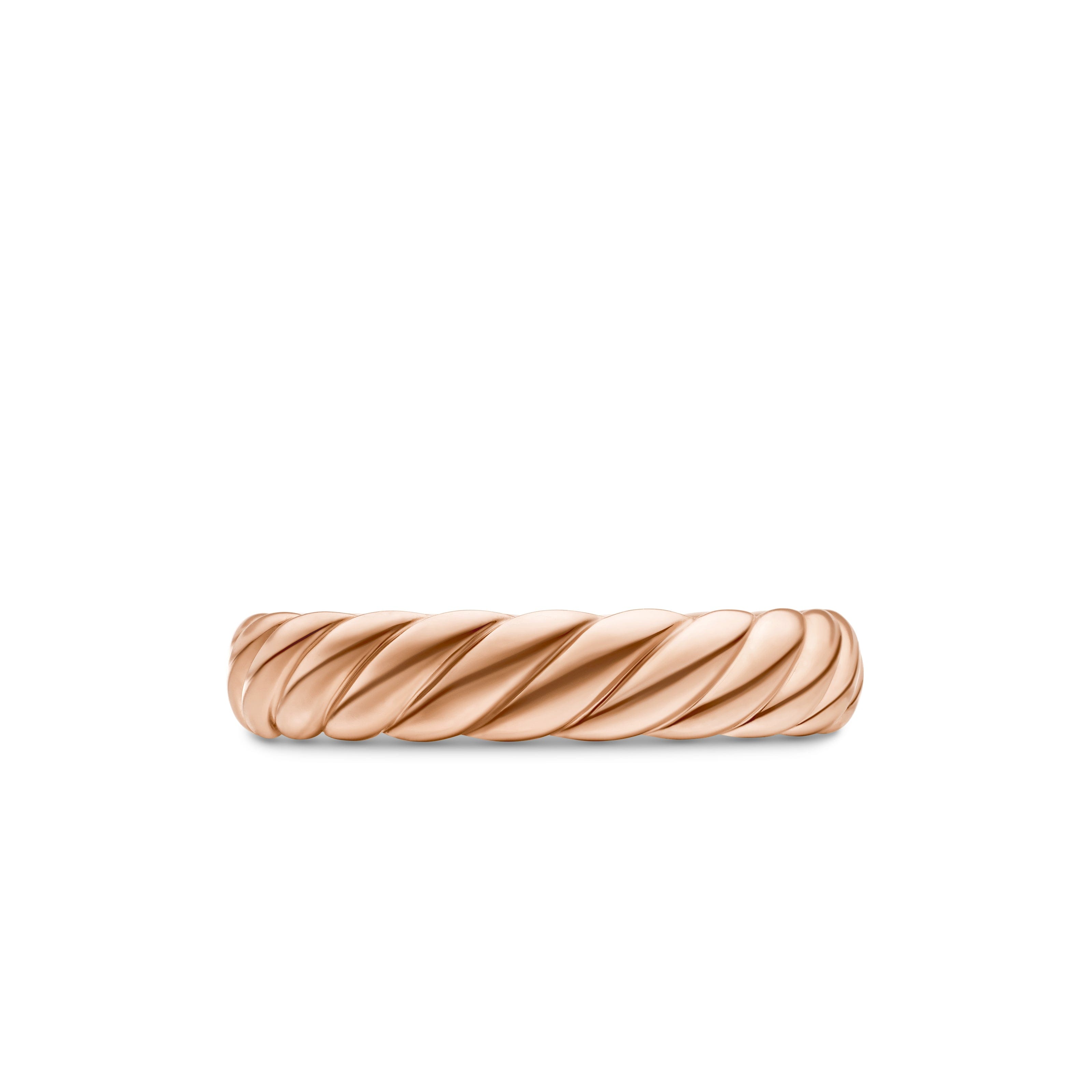 David Yurman Sculpted Cable Collection Ring in 18K Rose Gold