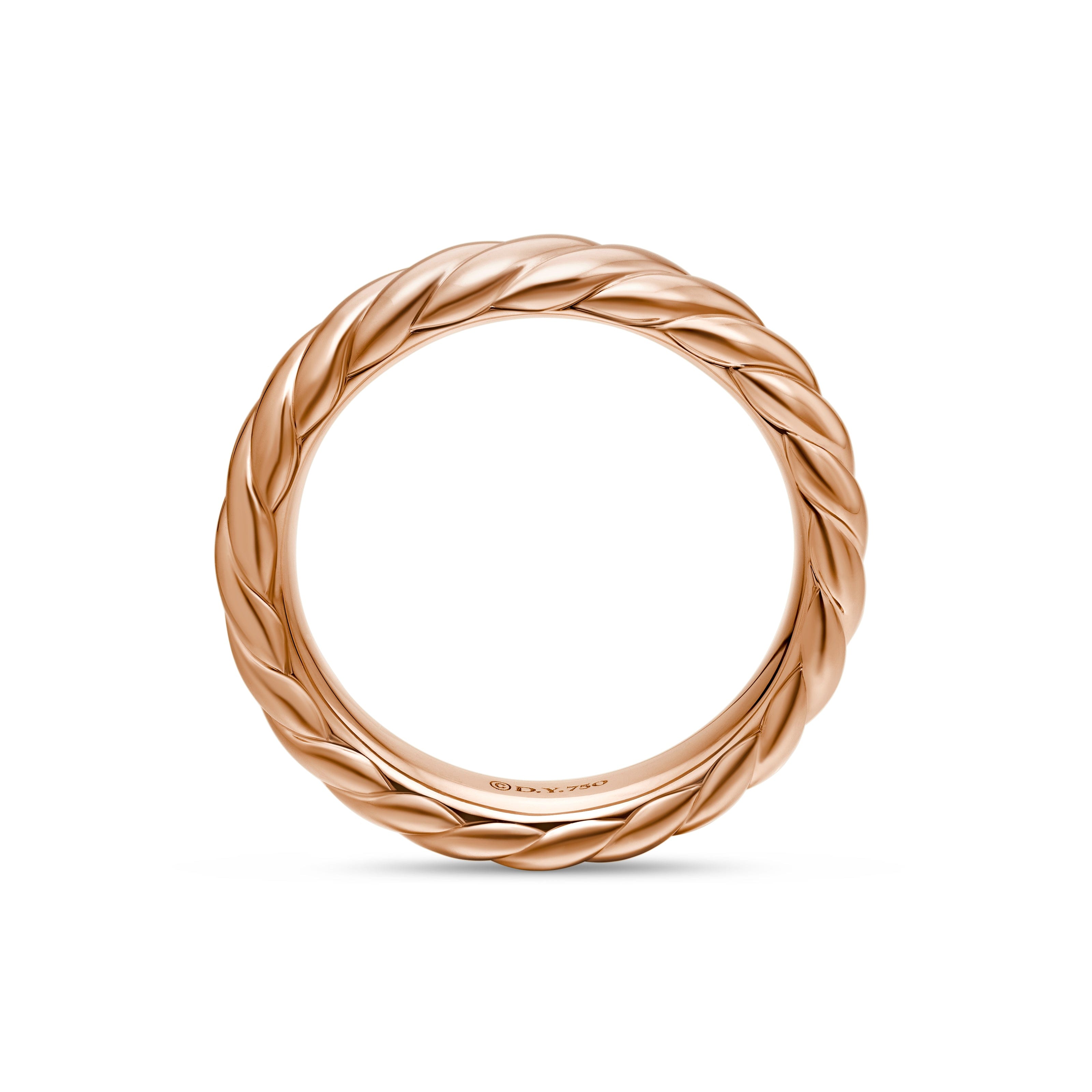 David Yurman Sculpted Cable Collection Ring in 18K Rose Gold