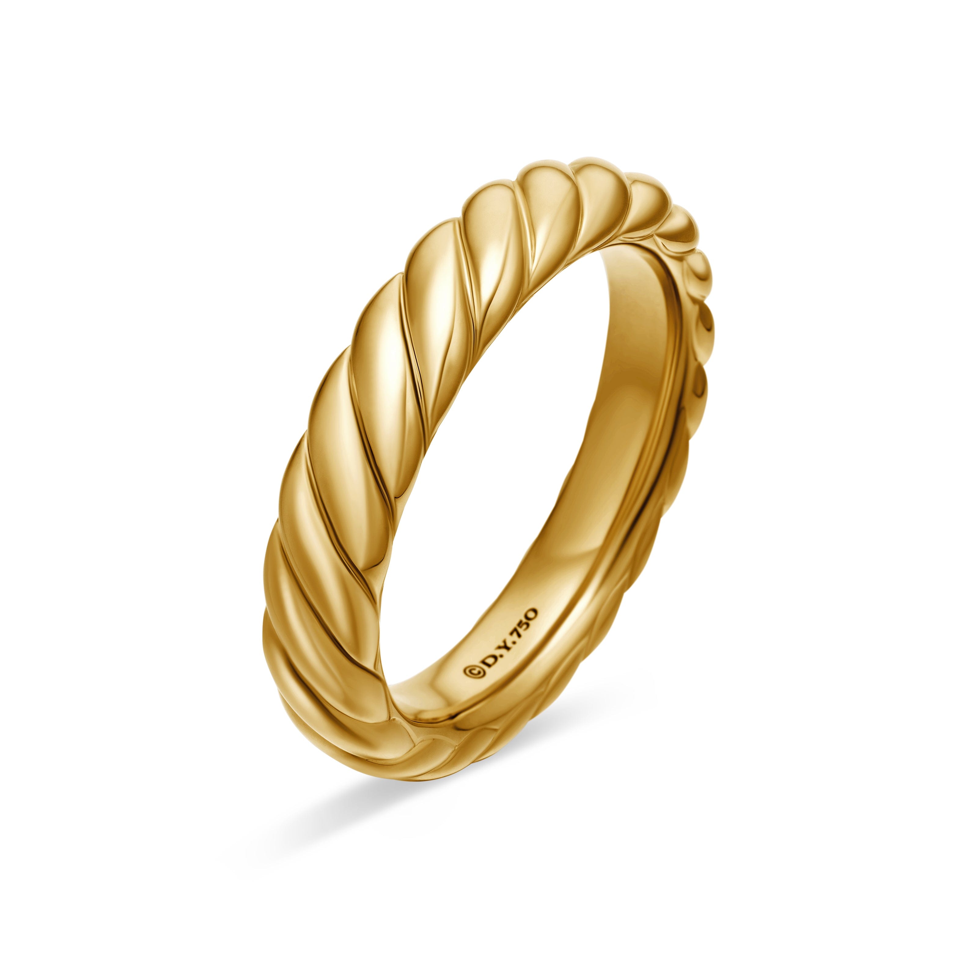 David Yurman Sculpted Cable Collection Ring in 18K Yellow Gold