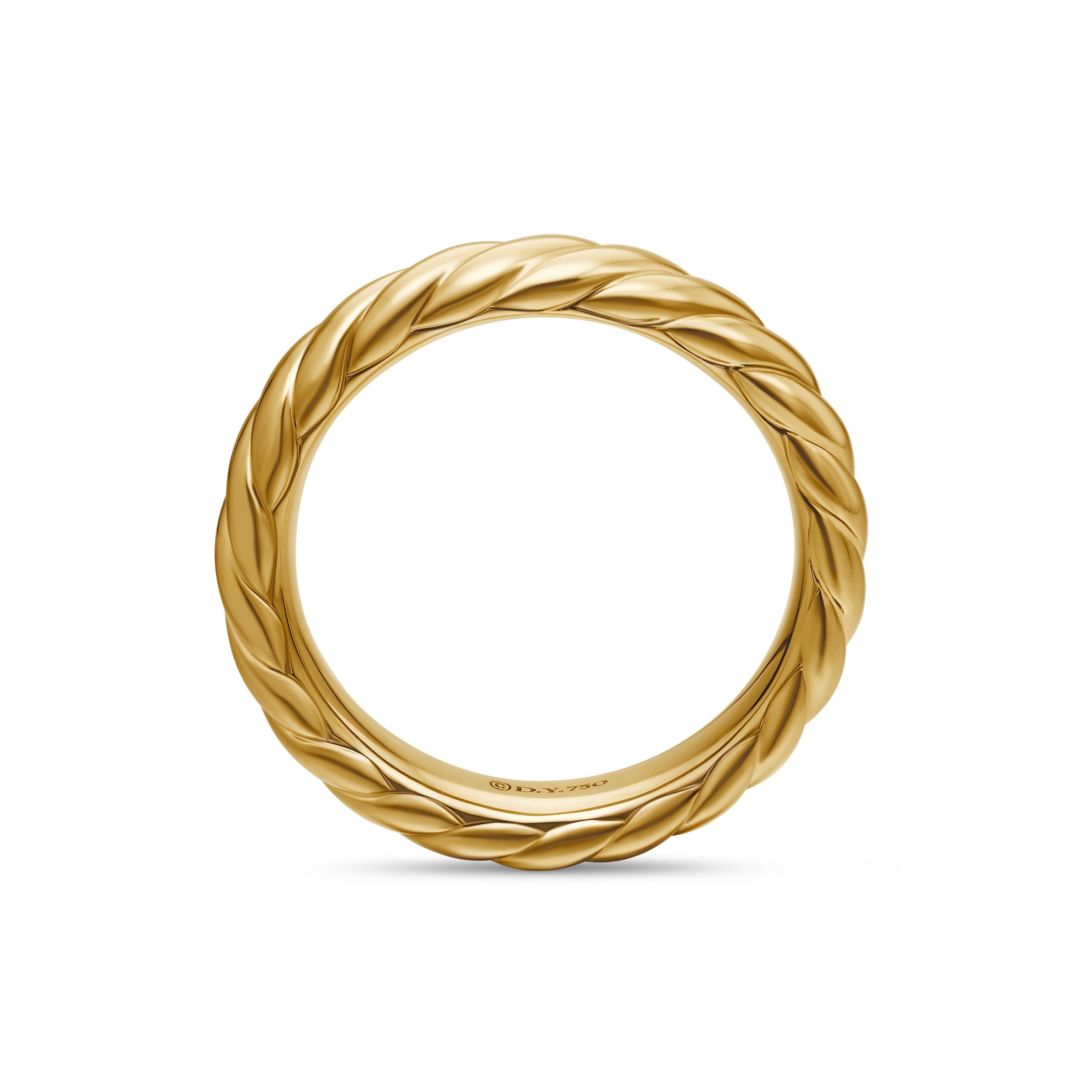 David Yurman Sculpted Cable Collection Ring in 18K Yellow Gold