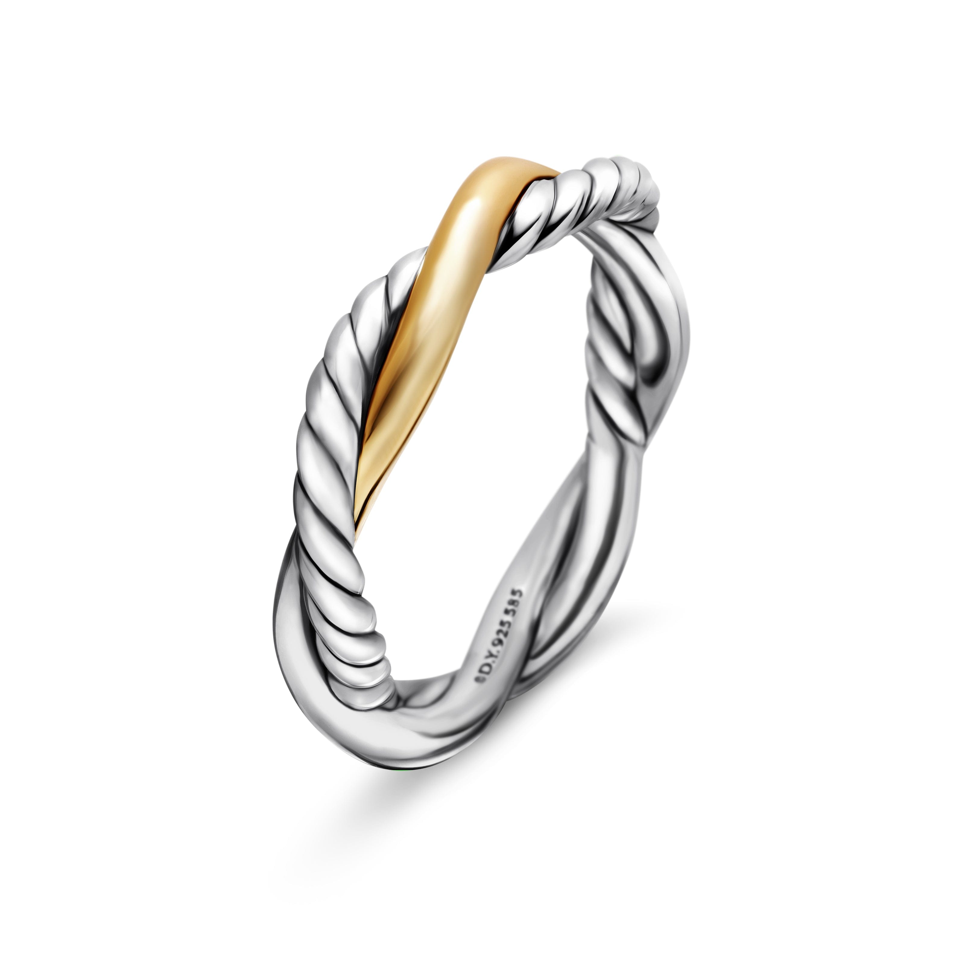 David Yurman Infinity Collection Ring in Sterling Silver and 14k Gold