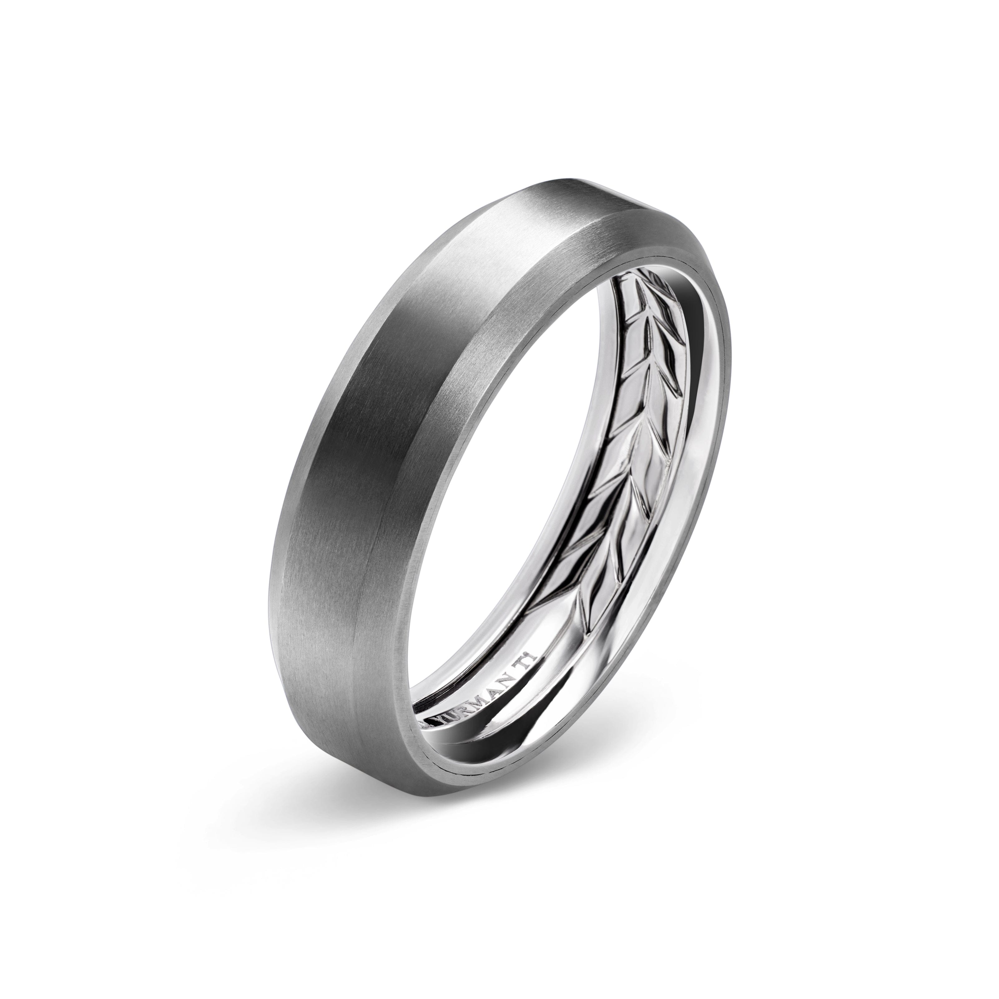 David Yurman Wedding Collection Ring in Grey Titantium