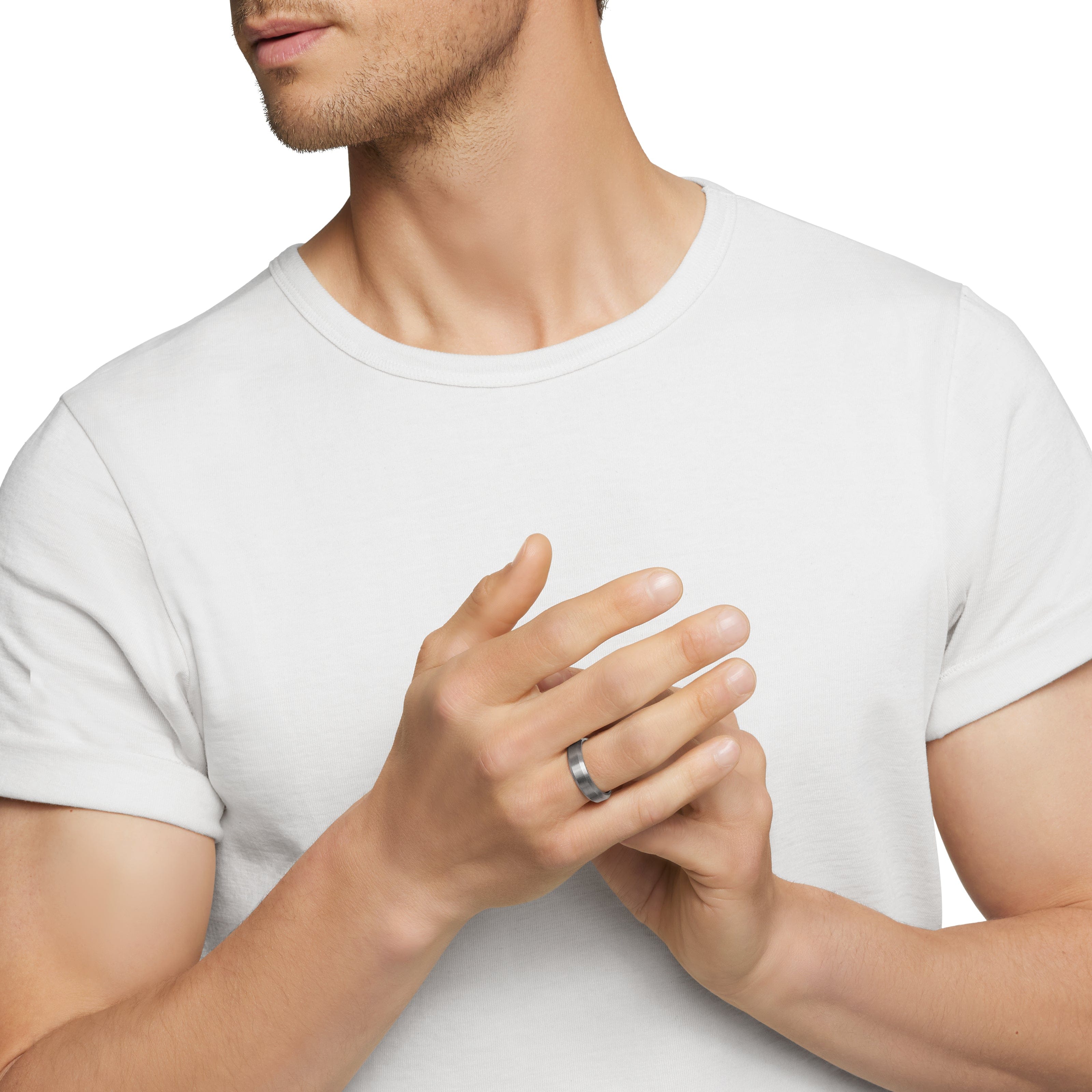 David Yurman Wedding Collection Ring in Grey Titantium