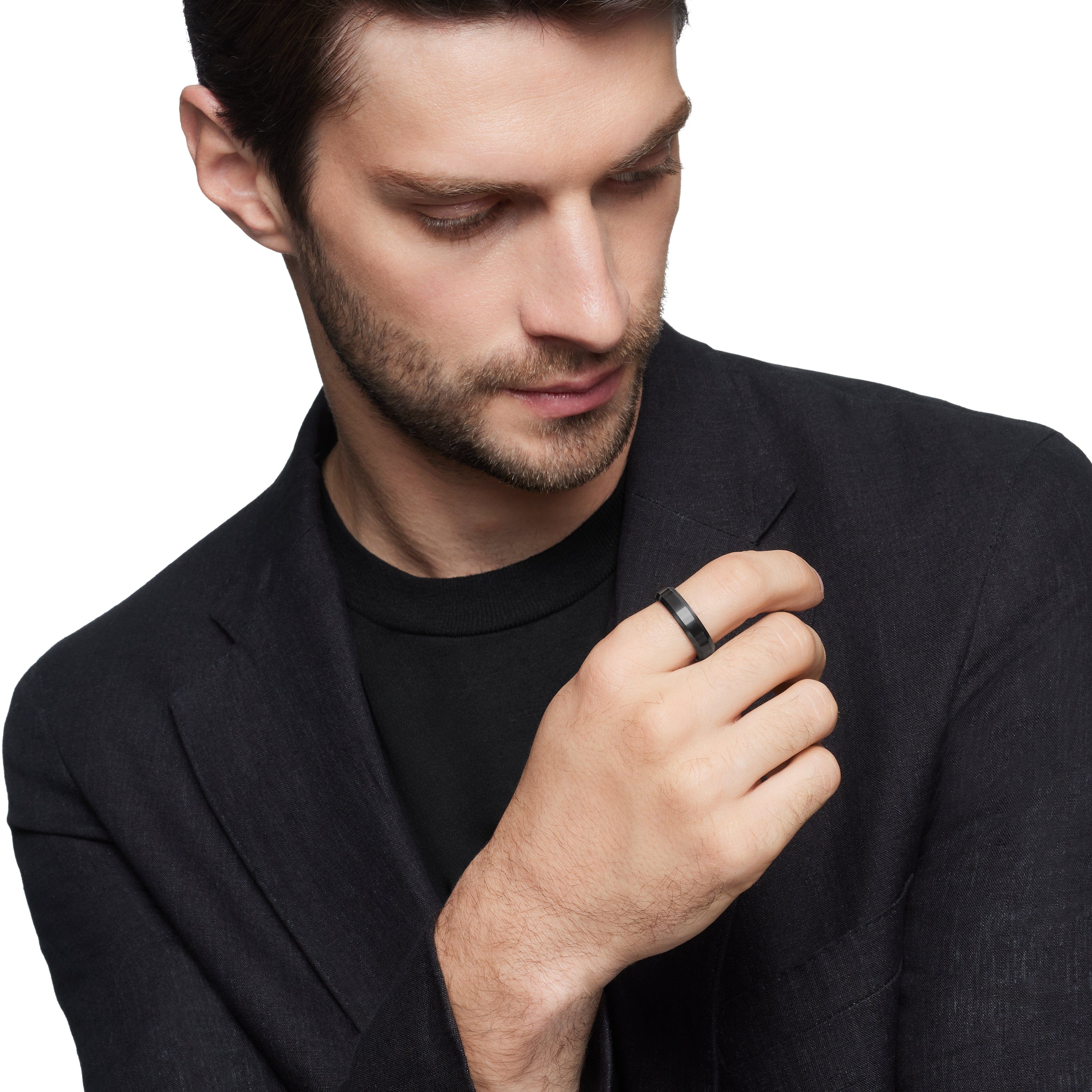 David Yurman Wedding Collection Ring in Black Titanium