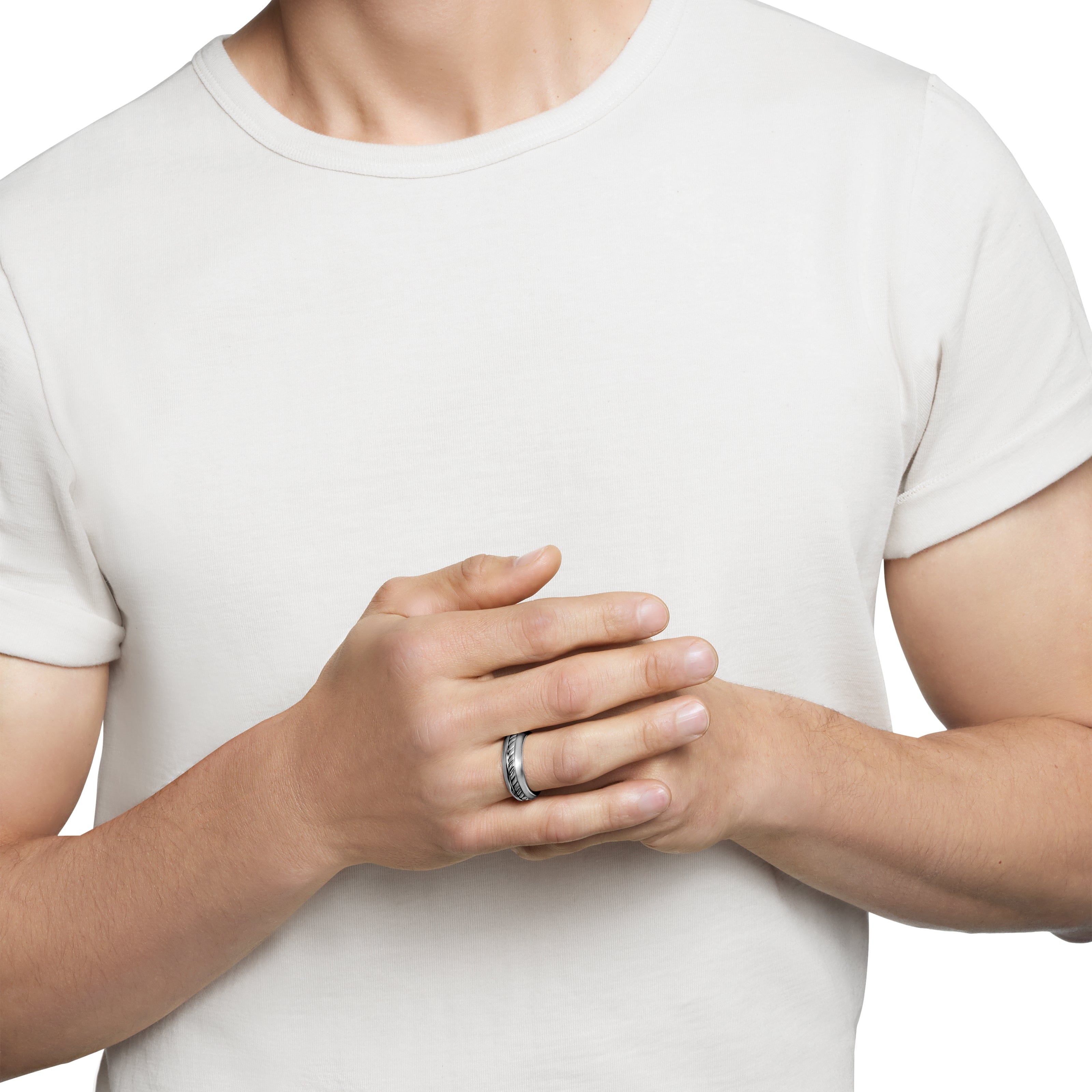 David Yurman Sculpted Cable Collection Ring in Sterling Silver