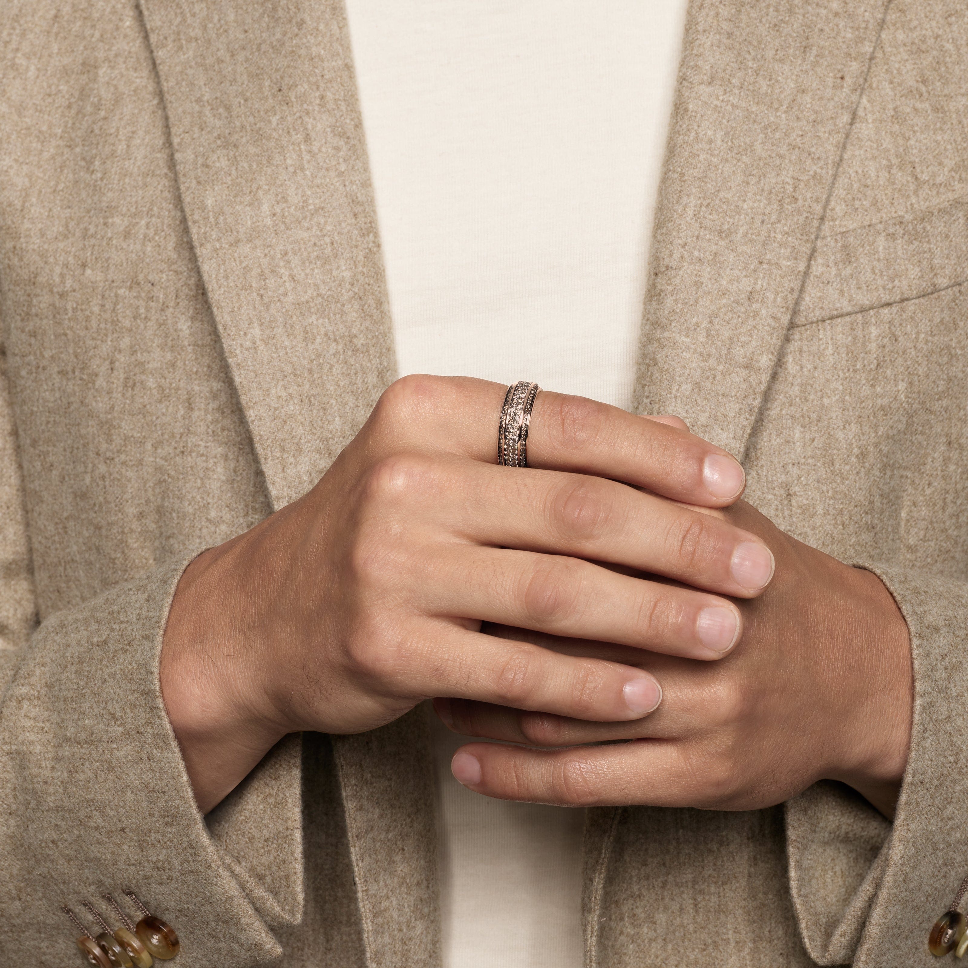 David Yurman Wedding Collection Ring in 18K Rose Gold