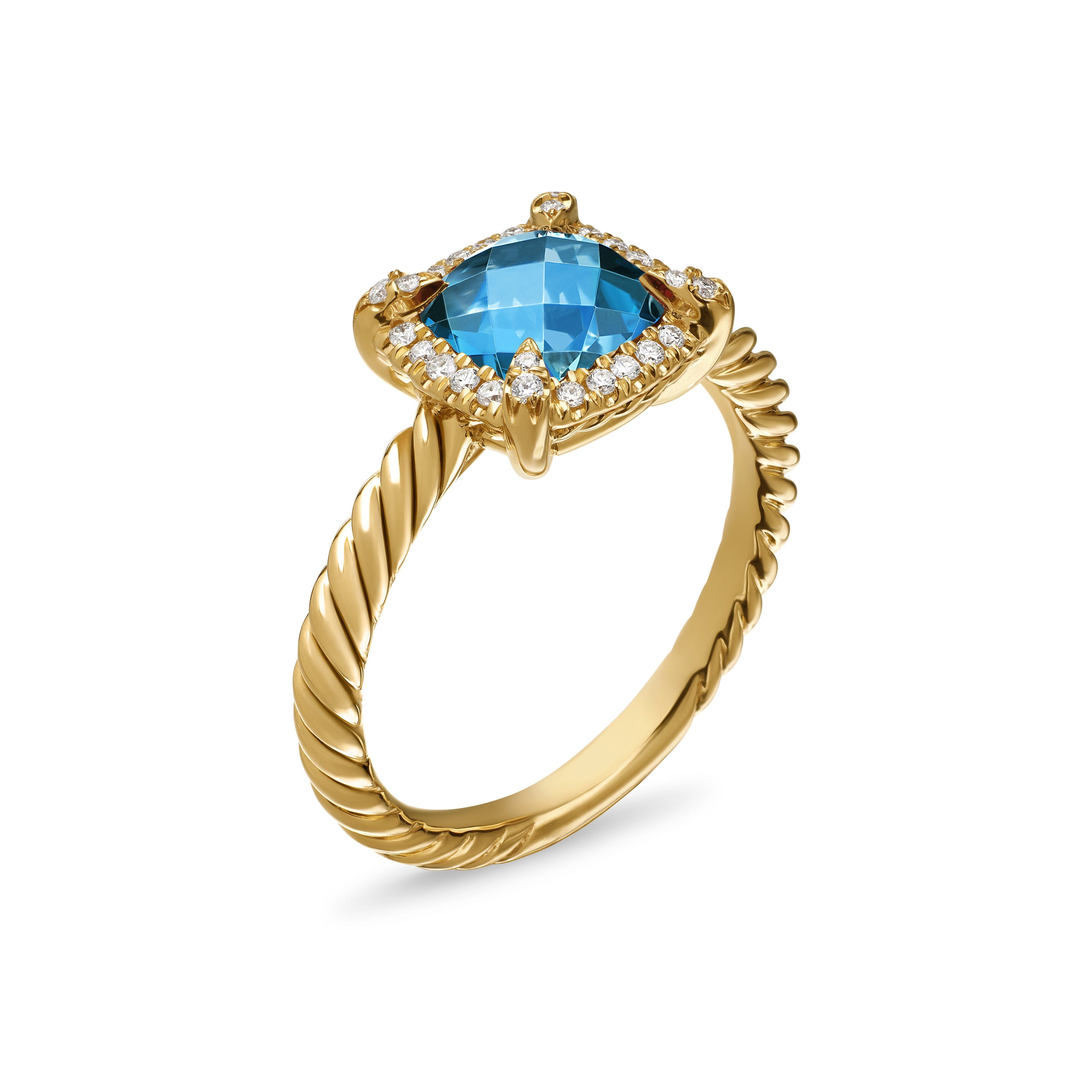 David Yurman Châtelaine® Collection Ring in 18K Yellow Gold
