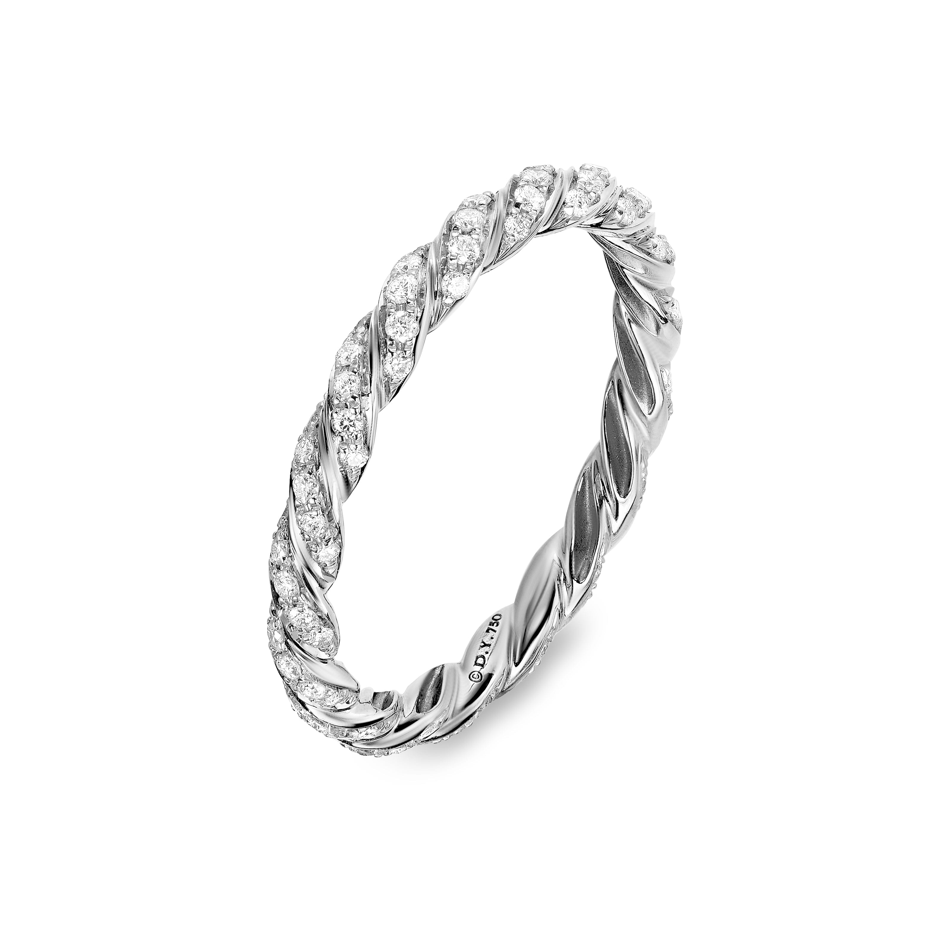 David Yurman Cable Collectibles® Collection Ring in 18K White Gold