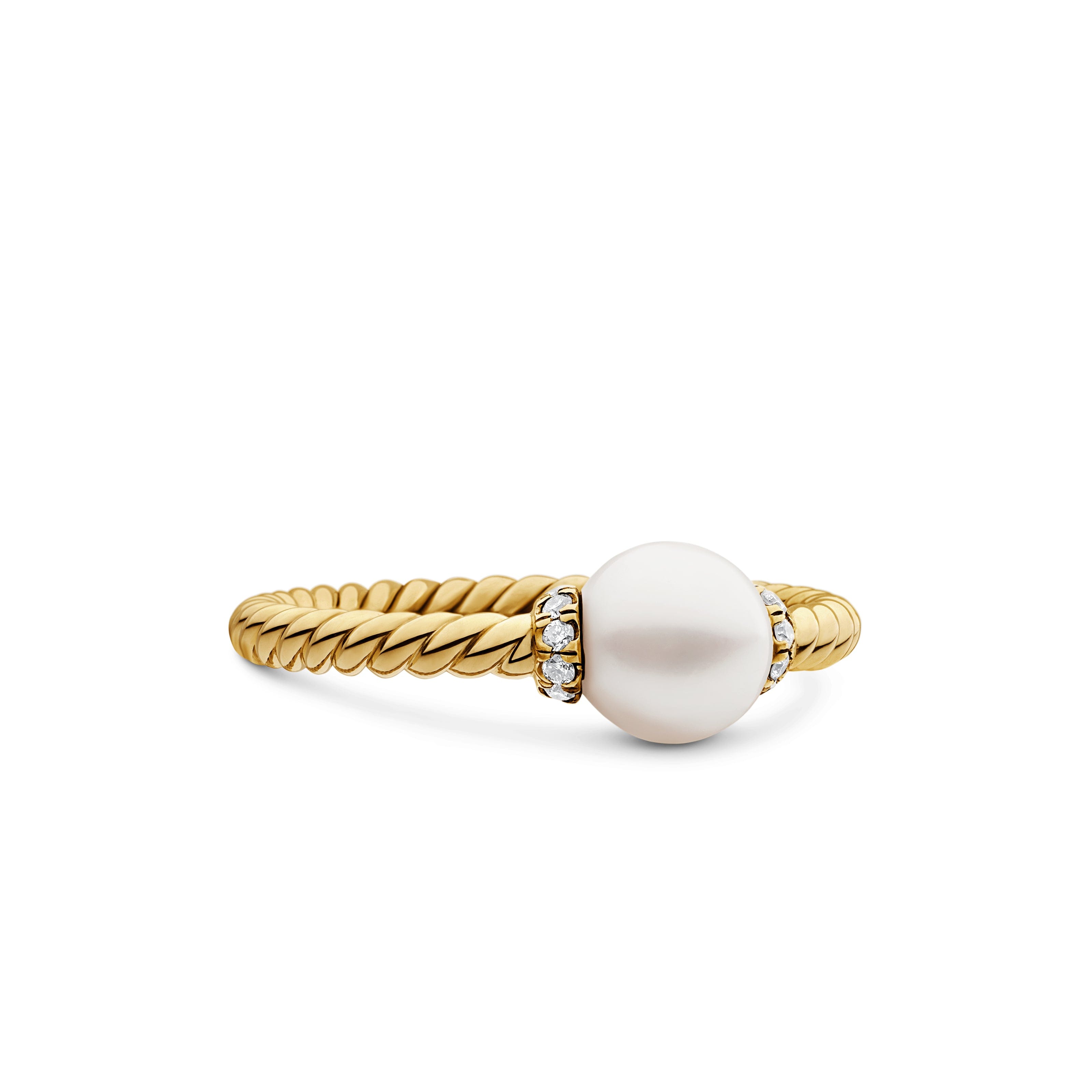 David Yurman Pearl Collection Ring in 18K Yellow Gold