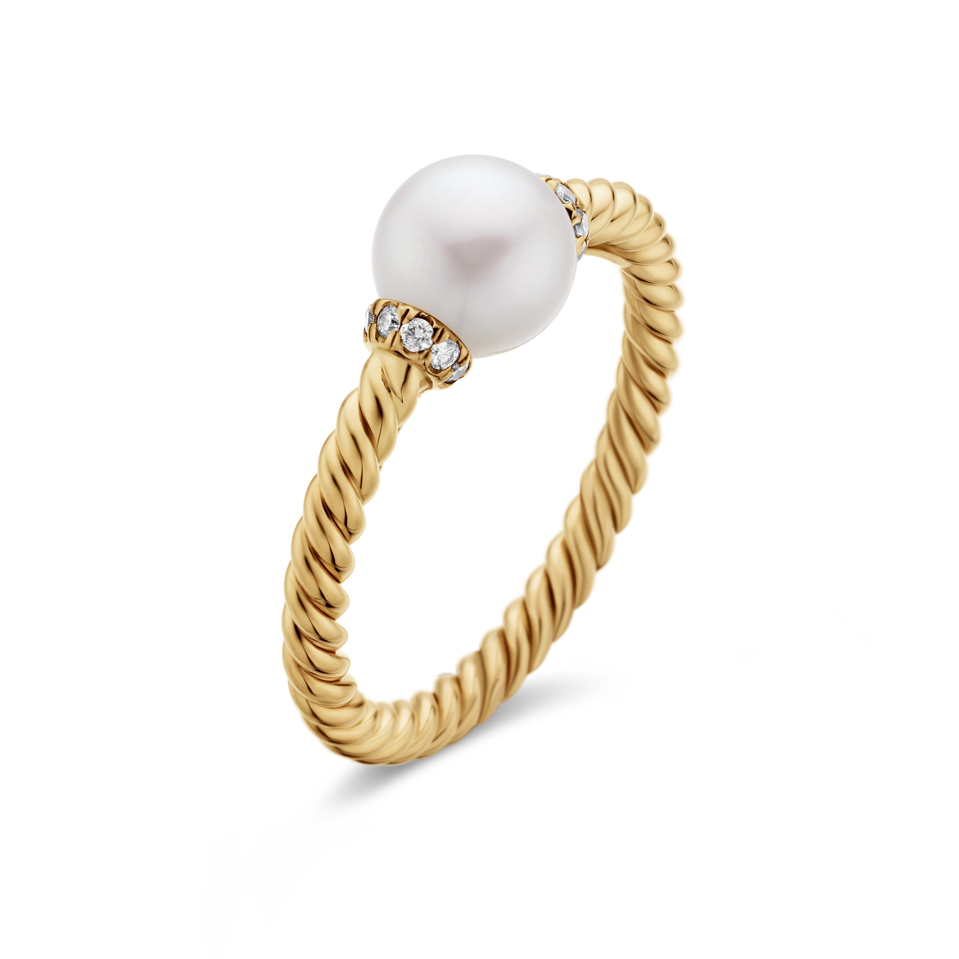 David Yurman Pearl Collection Ring in 18K Yellow Gold