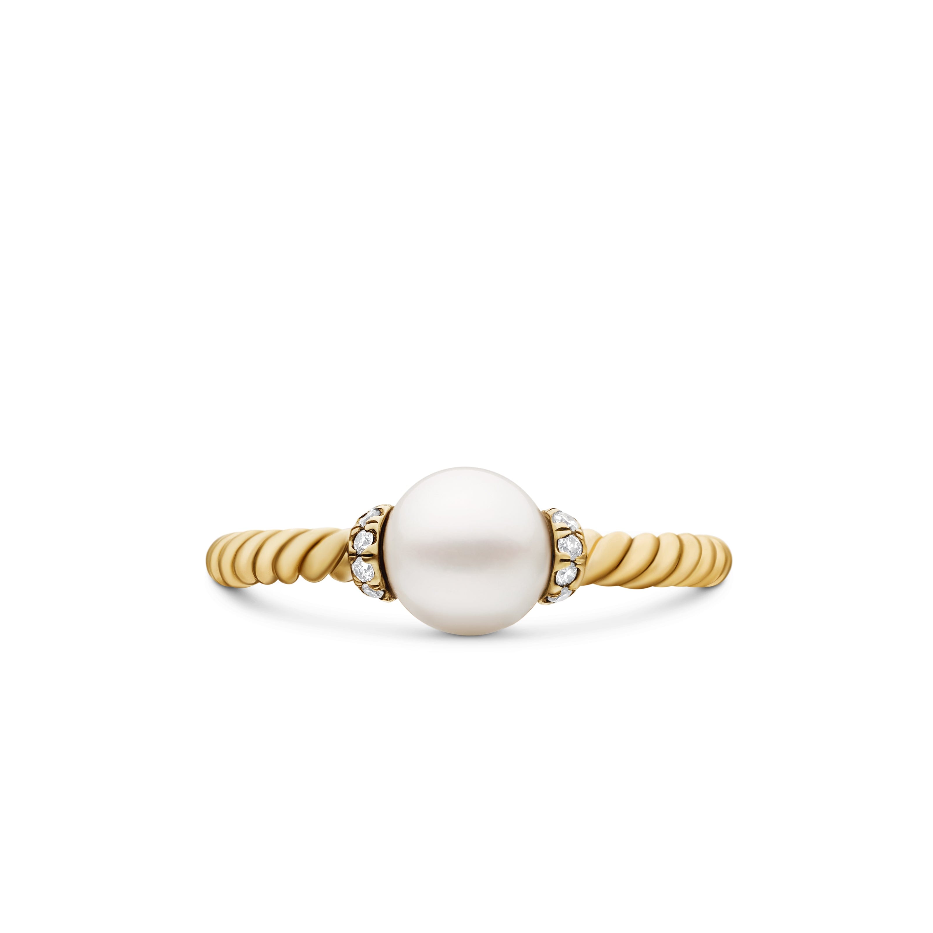 David Yurman Pearl Collection Ring in 18K Yellow Gold