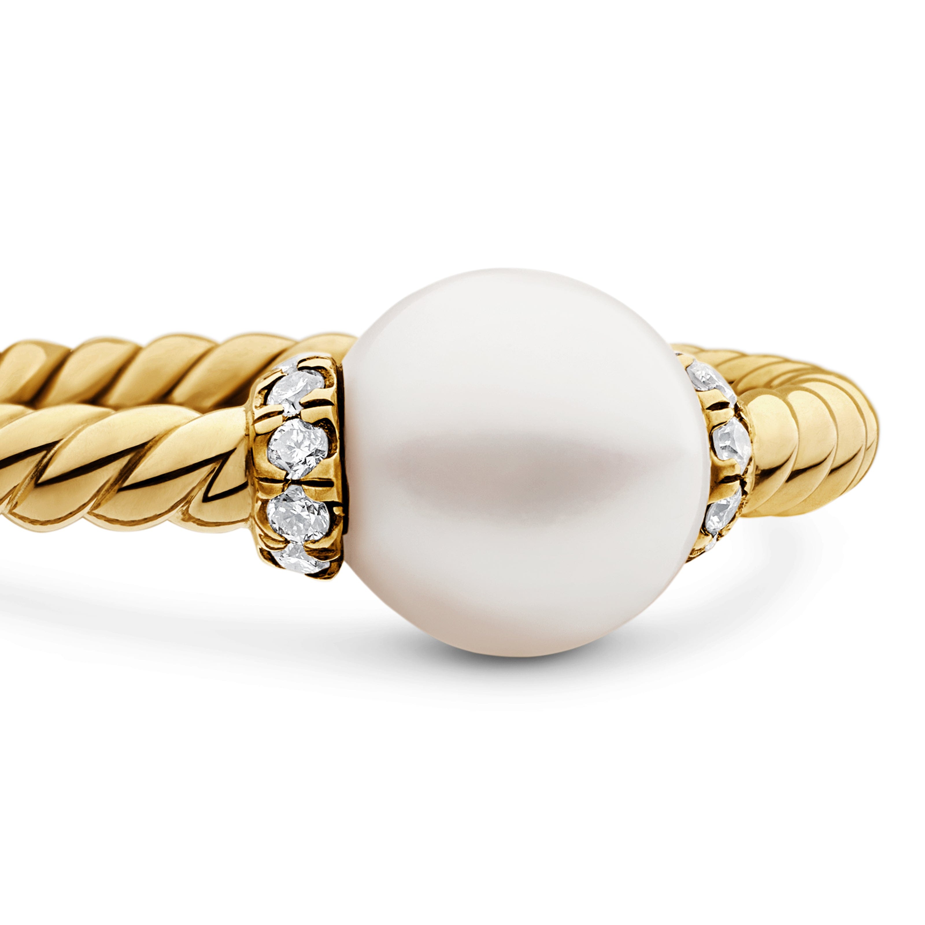 David Yurman Pearl Collection Ring in 18K Yellow Gold