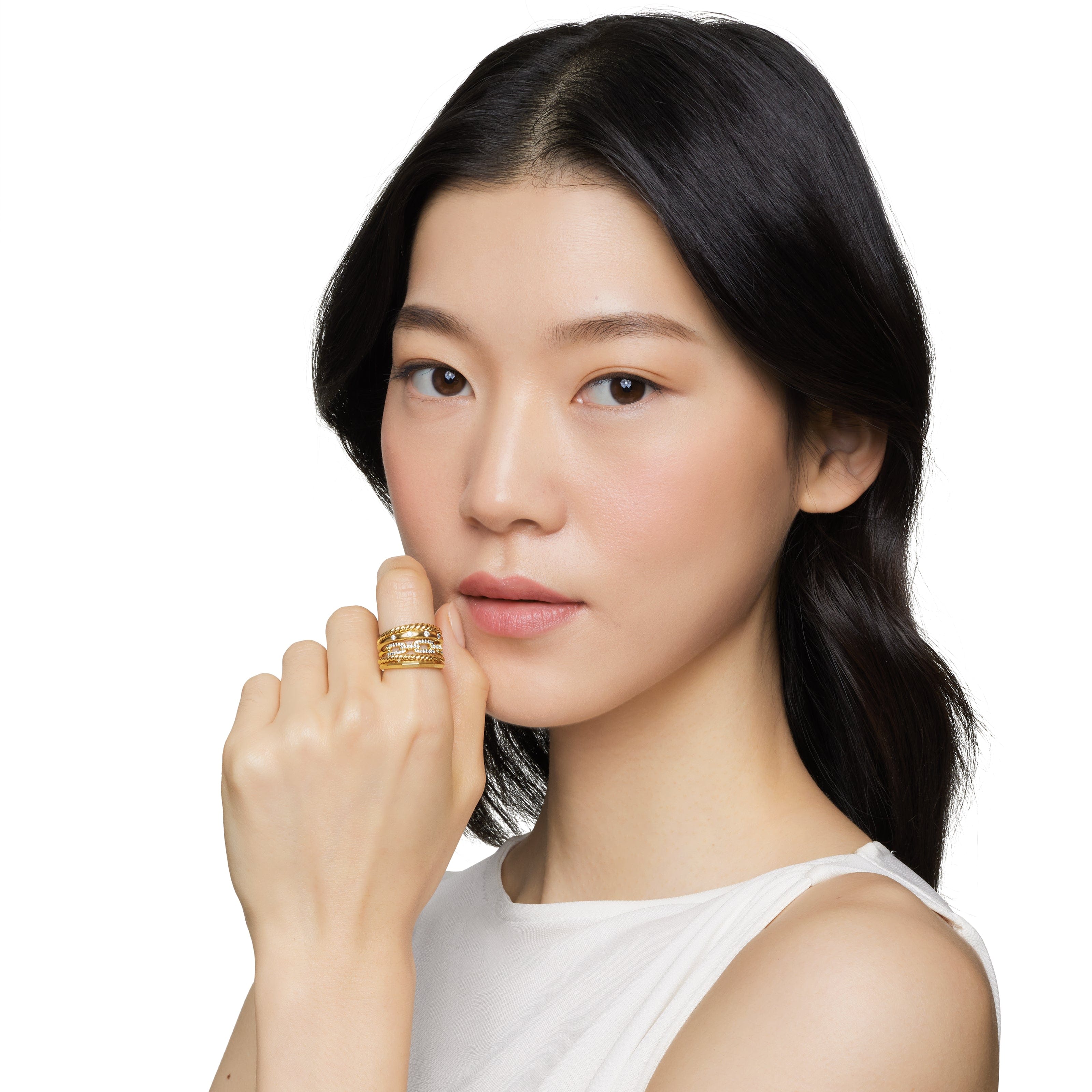 David Yurman Stax Collection Ring in 18K Yellow Gold