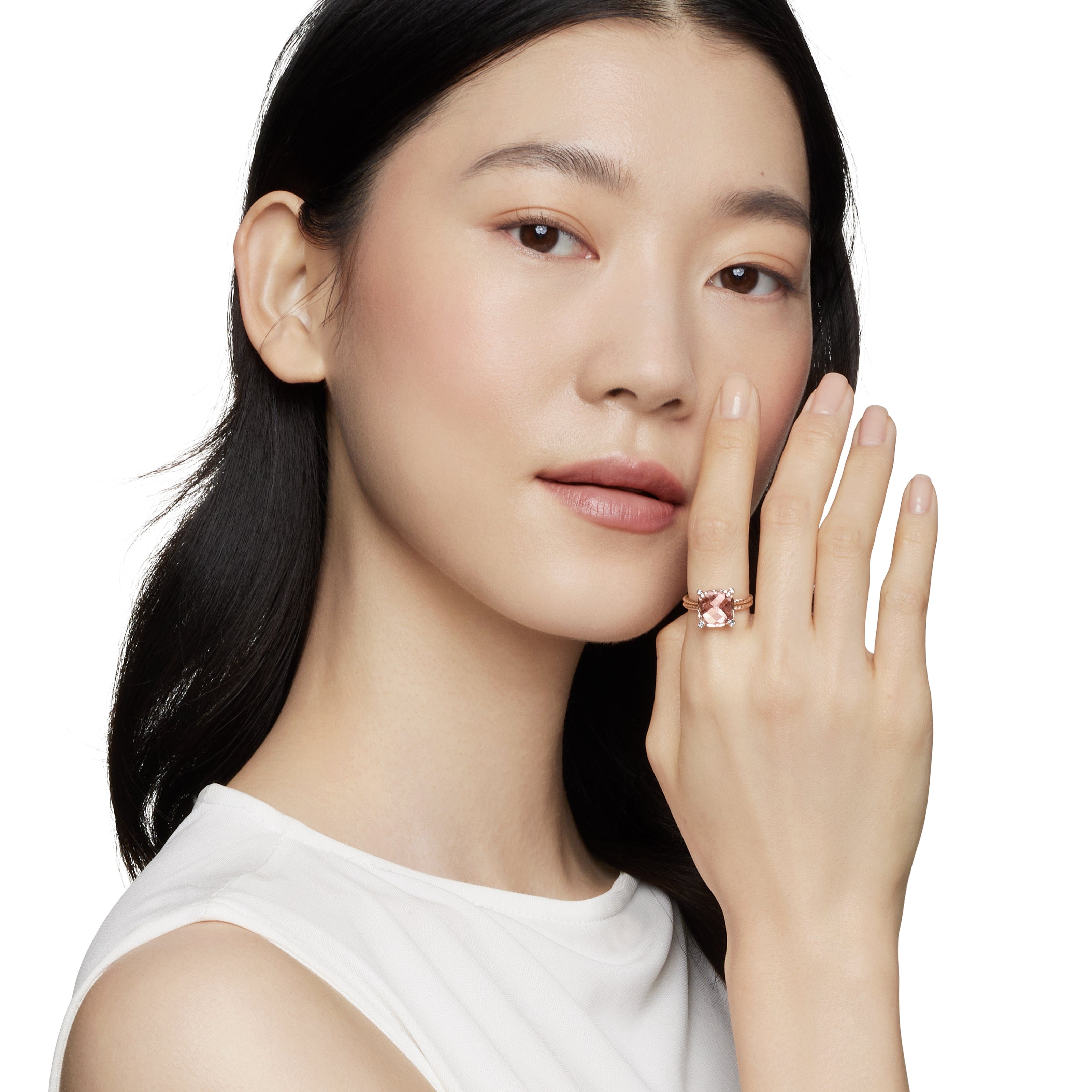 David Yurman Châtelaine® Collection Ring in 18K Rose Gold