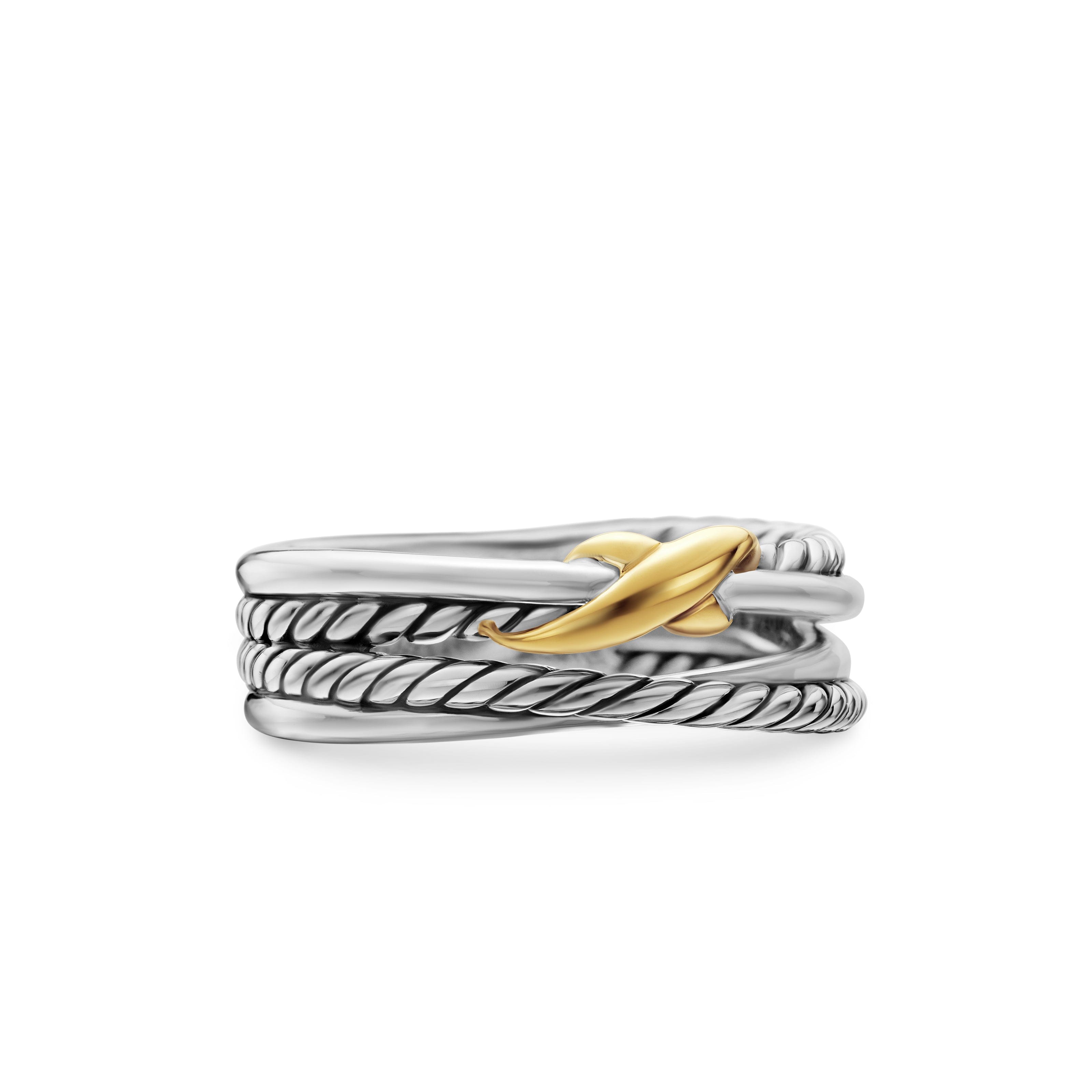 David Yurman Crossover® Collection Ring in Sterling Silver and 18k Gold