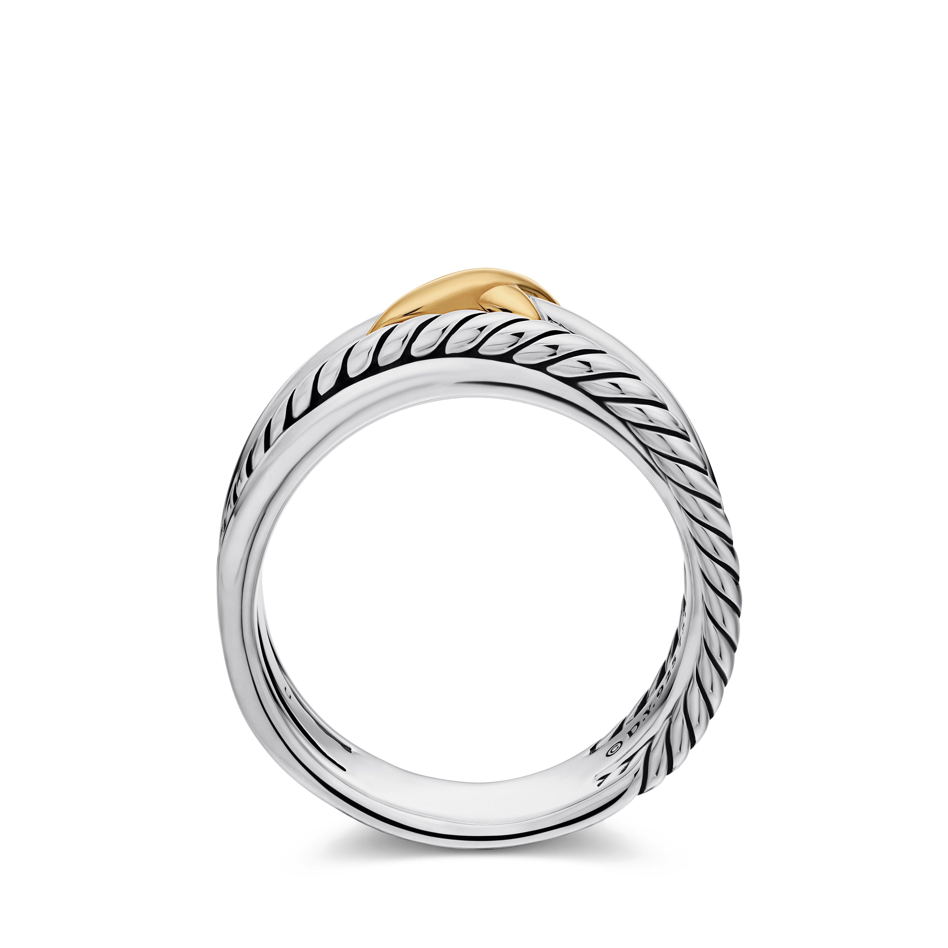David Yurman Crossover® Collection Ring in Sterling Silver and 18k Gold