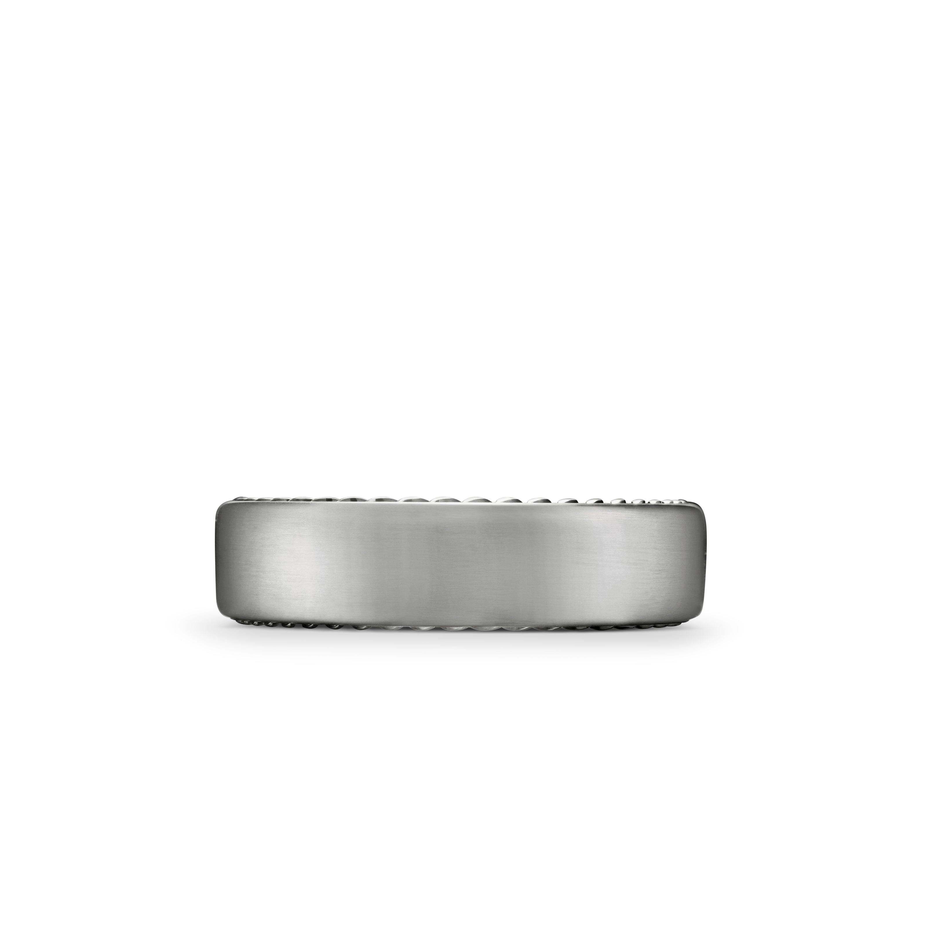David Yurman Wedding Collection Ring in Grey Titantium with Sterling Silver