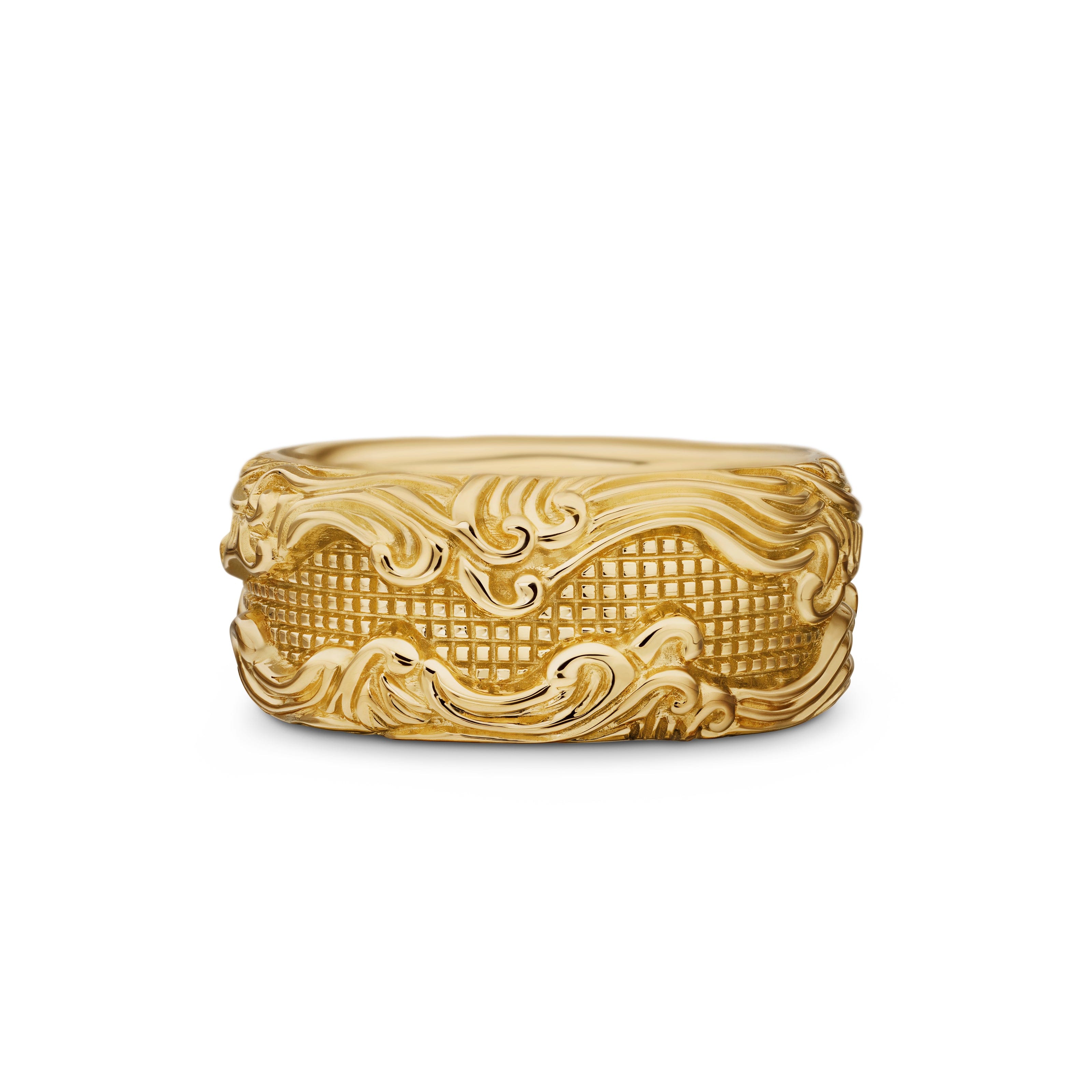David Yurman Waves Collection Ring in 18K Yellow Gold