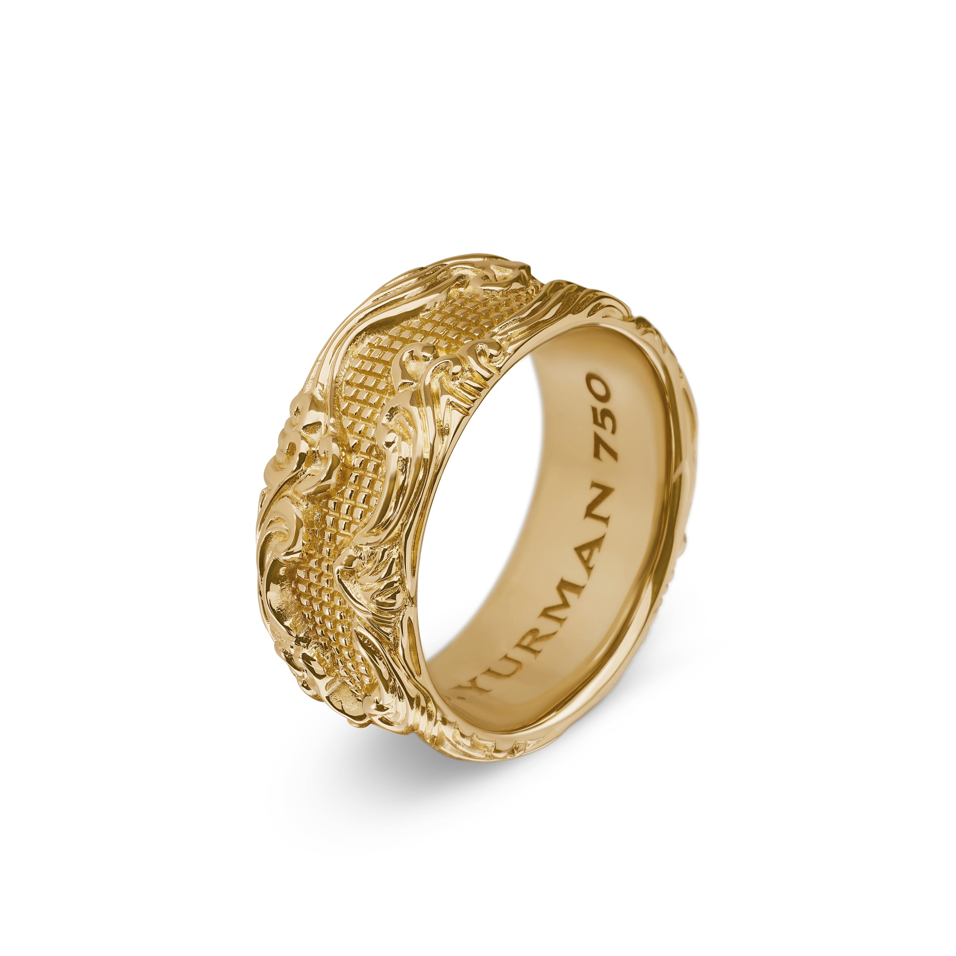 David Yurman Waves Collection Ring in 18K Yellow Gold