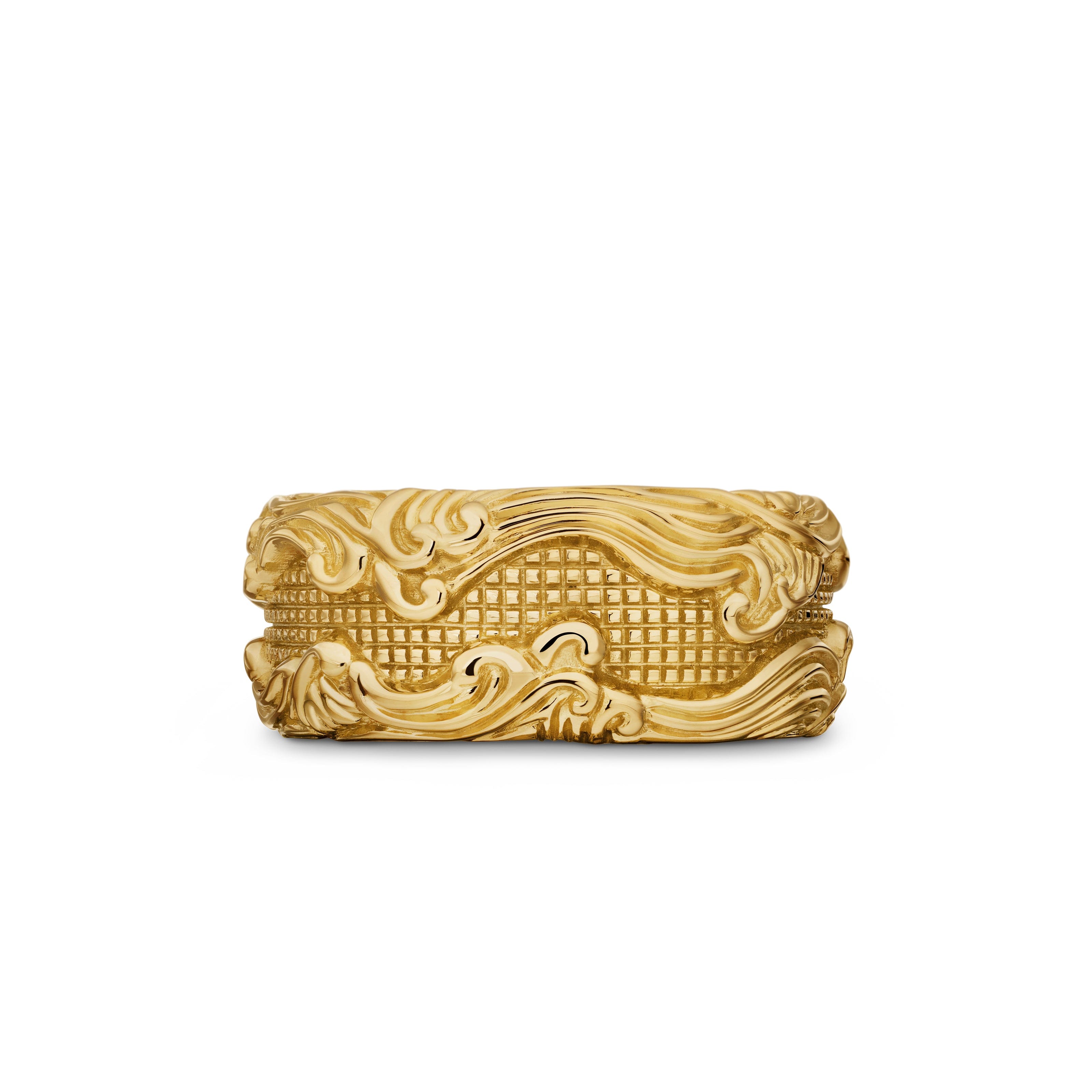 David Yurman Waves Collection Ring in 18K Yellow Gold
