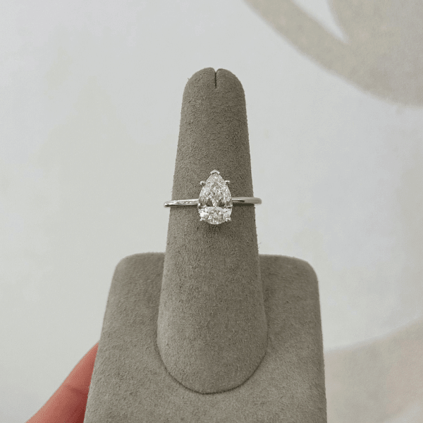 Moyer Collection 14K White Gold 1.51ct Pear Complete Engagement Ring - 011309