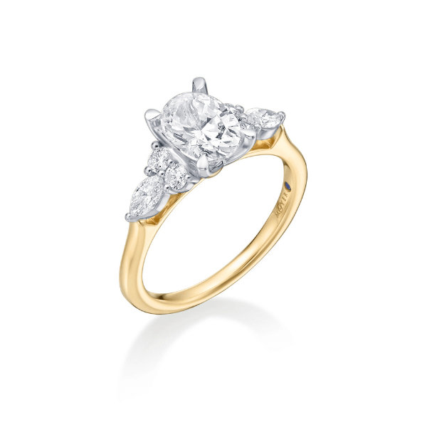 Moyer Collection 14K Yellow Gold Oval Shape Diamond Accent Engagement Ring - 405629 (Copy)