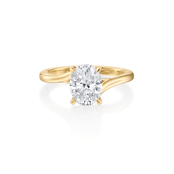 Moyer Collection 14K Yellow Gold Oval Shape Diamond Bypass Engagement Ring - 405548