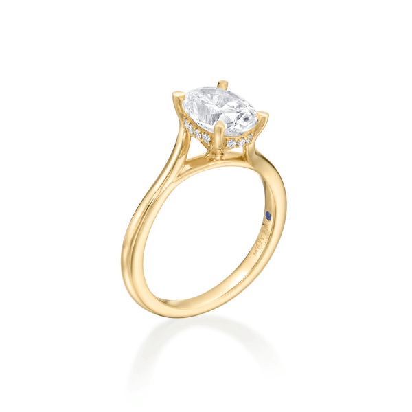 Moyer Collection 14K Yellow Gold Oval Shape Diamond Bypass Engagement Ring - 405548