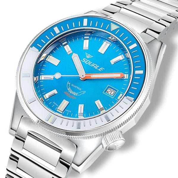 Squale Matic Light Blue on Bracelet - MATICXSE.SQ22L