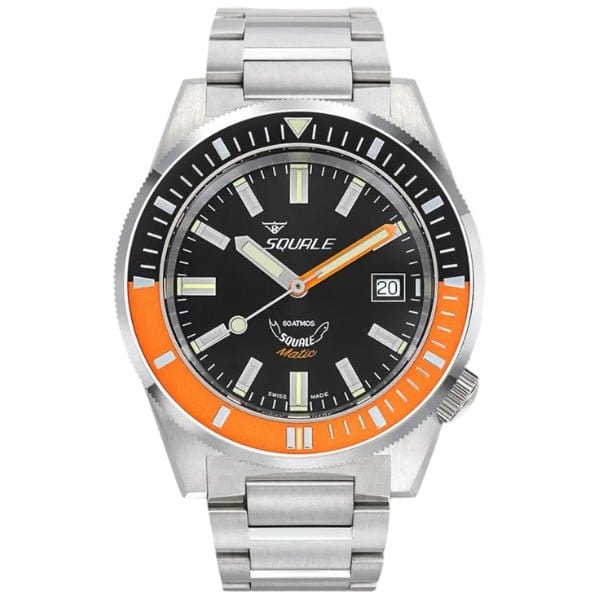 Squale Matic Satin Orange on Bracelet - MATICXSC.SQ22B