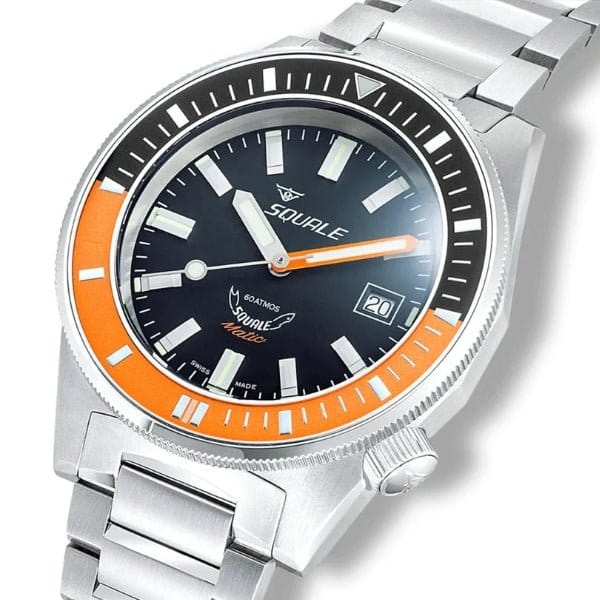 Squale Matic Satin Orange on Bracelet - MATICXSC.SQ22B