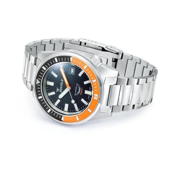 Squale Matic Satin Orange on Bracelet - MATICXSC.SQ22B