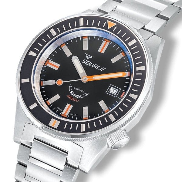 Squale Matic Satin Black on Bracelet - MATICXSG.SQ22B