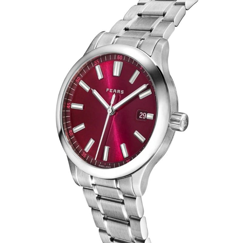 Fears Redcliff 39.5 Date Cherry Red on Bracelet