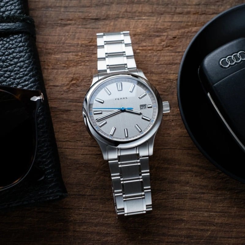 Fears Redcliff 39.5 Date Pewter Grey on Bracelet