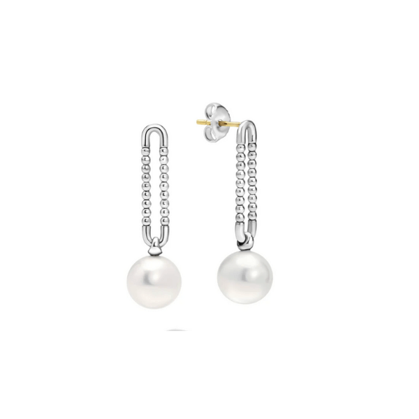 Lagos Sterling Silver Pearl Drop Earrings - 01-82184-M