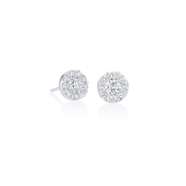 Moyer Collection 14K White Gold 1.59ctw Diamond Cluster Stud Earrings - 155444