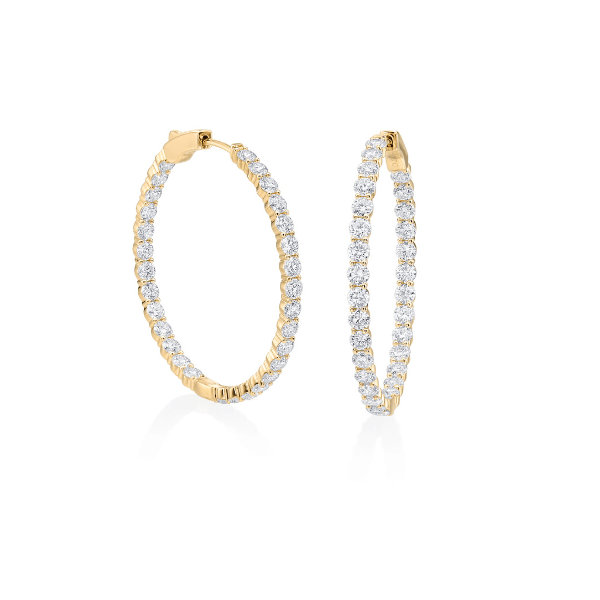 Moyer Collection 14K Yellow Gold 5.34ctw Diamond Hoop Earrings - 155341