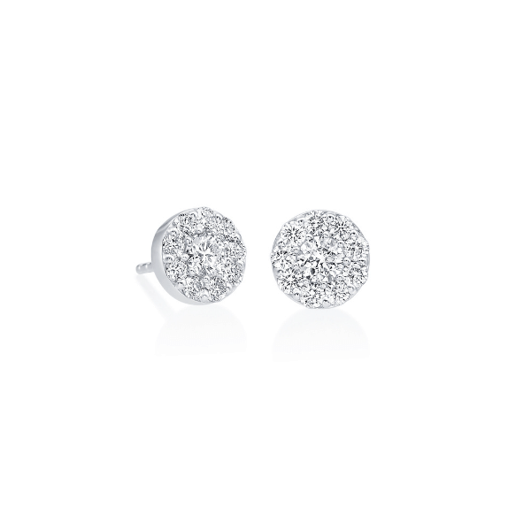 Moyer Collection 14K White Gold 1.17ctw Diamond Cluster Stud Earrings - 155249