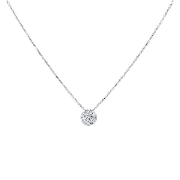 Moyer Collection 14K White Gold 0.68ctw Diamond Cluster Necklace - 119596