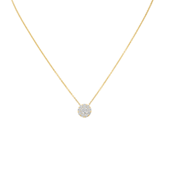 Moyer Collection 14K Yellow Gold 0.85ctw Diamond Cluster Necklace - 119214