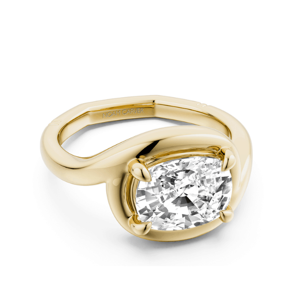Noam Carver 14K Yellow Gold Wrapped Elongated Cushion Engagement Ring - A144-01YM-FCYA