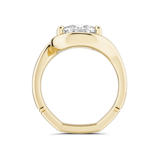 Noam Carver 14K Yellow Gold Wrapped Elongated Cushion Engagement Ring - A144-01YM-FCYA