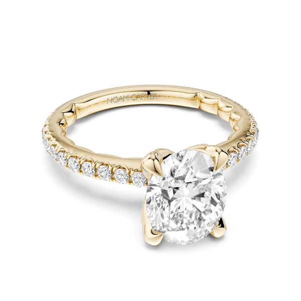 Noam Carver 18K Yellow Gold Oval Engagement Ring - LU048-02YS18-A
