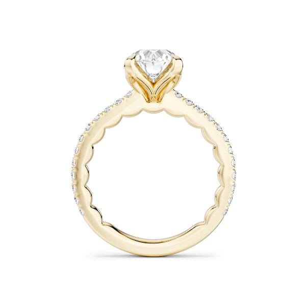 Noam Carver 18K Yellow Gold Oval Engagement Ring - LU048-02YS18-A