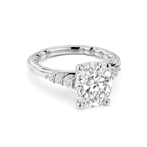 Noam Carver 14K White Gold Oval Diamond Engagement Ring - LU007-02WS2-A
