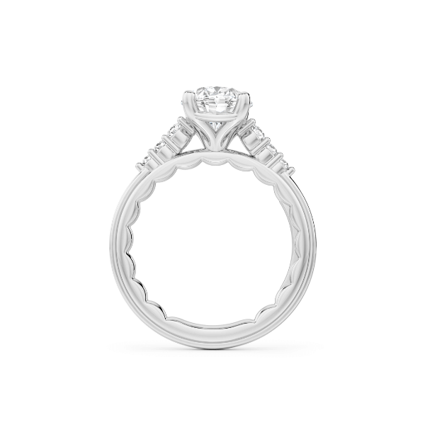 Noam Carver 14K White Gold Oval Diamond Engagement Ring - LU007-02WS2-A